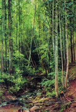 Gehölz Werke - Wald Espen 1896 klassische Landschaft Ivan Ivanovich Bäume